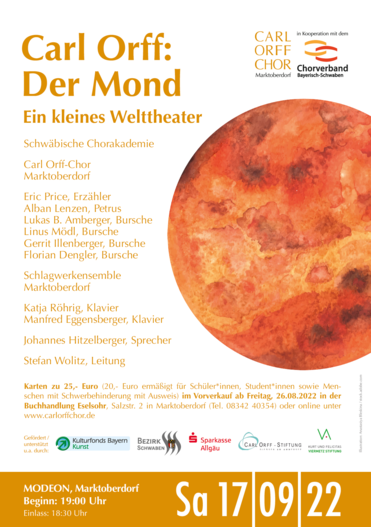 Konzert: Carl Orff: "Der Mond" (Grafik: Carl Orff-Chor Marktoberdorf e.V.)