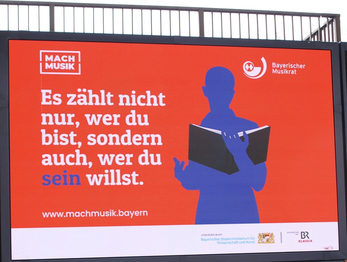 Große Plakataktion zur Kampagne #MachMusik (Foto: Bayerischer Musikrat)