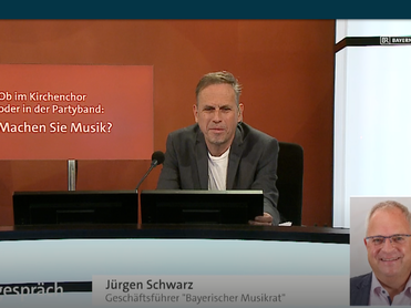 Machen Sie Musik? Jürgen Schwarz im BR Tagesgespräch (Screenshot: CBS)
